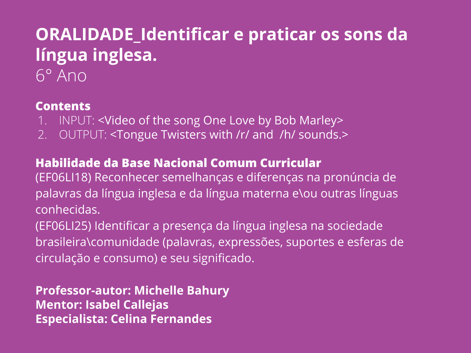 PDF) A formação em pronúncia de professores de Espanhol como Língua  Adicional: Uma proposta didática