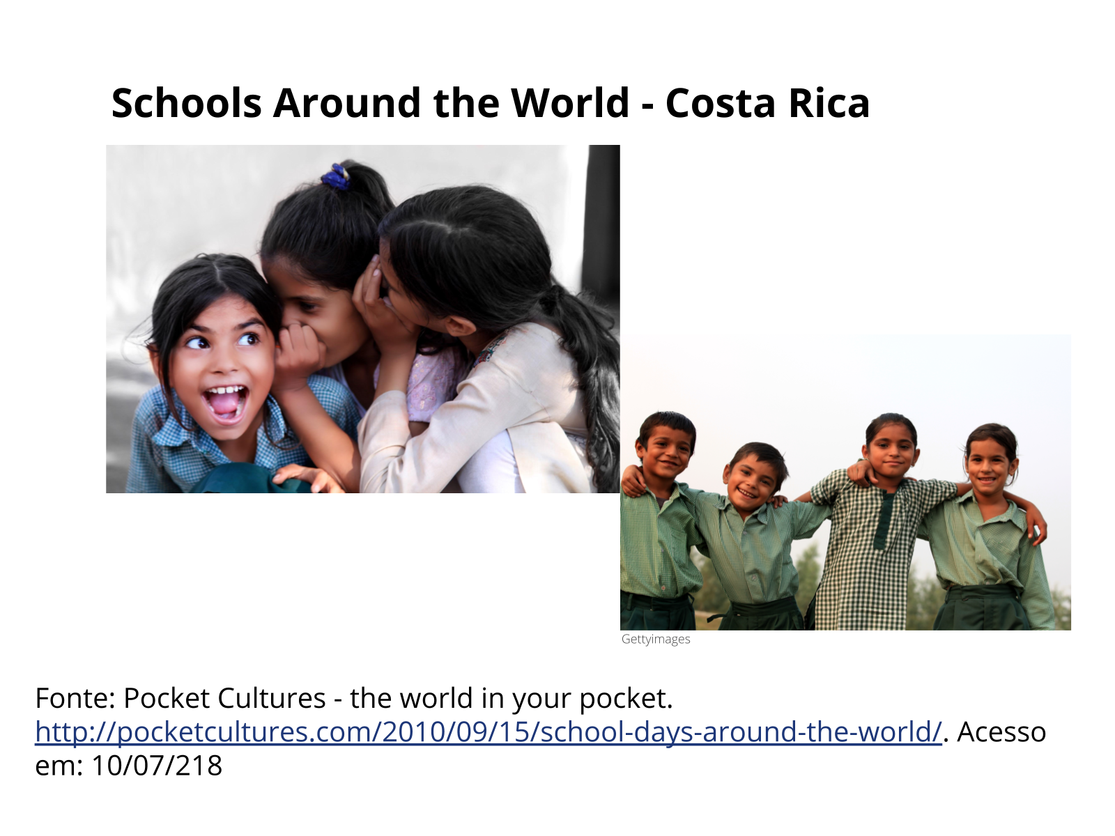 Plano de aula - 6o ano - School in other countries (Costa Rica)