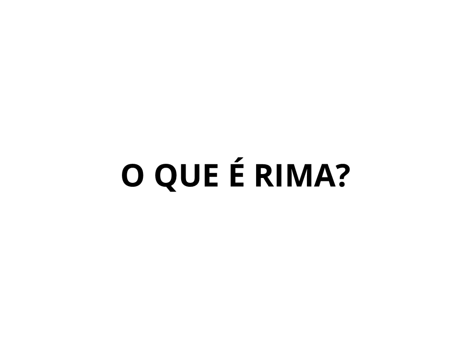 O que é rima?