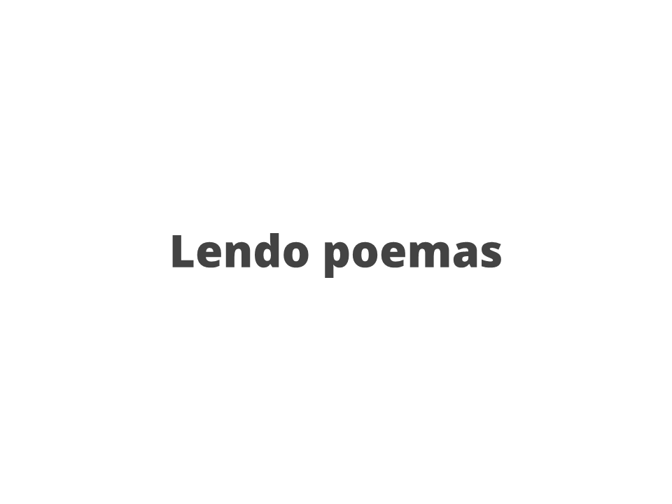 Lendo poemas