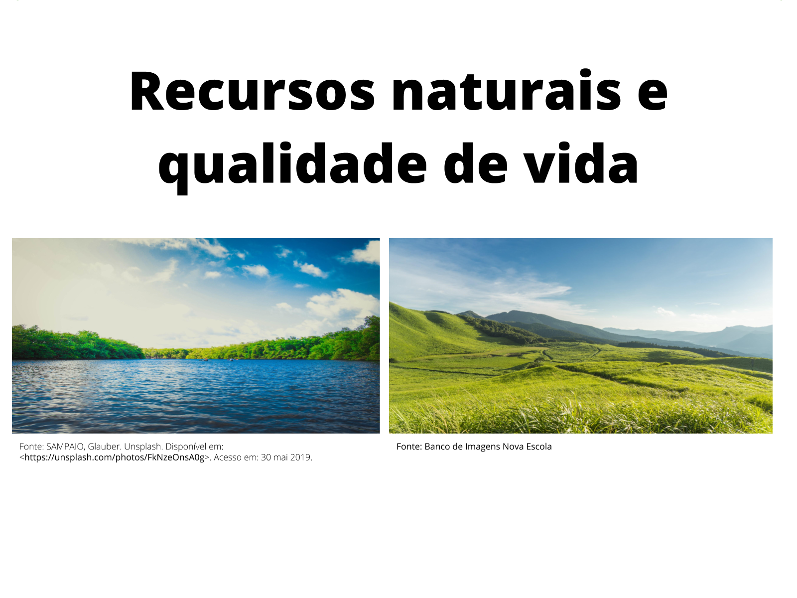 Jogo com natureza ambientes e qualidade de vida para a educação infantil -  Recursos de ensino