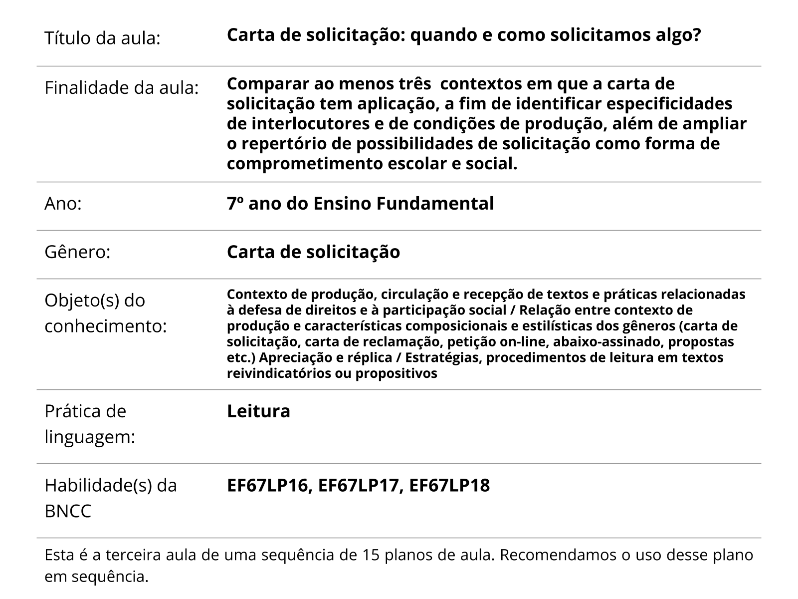 Ficha - Carta Formal