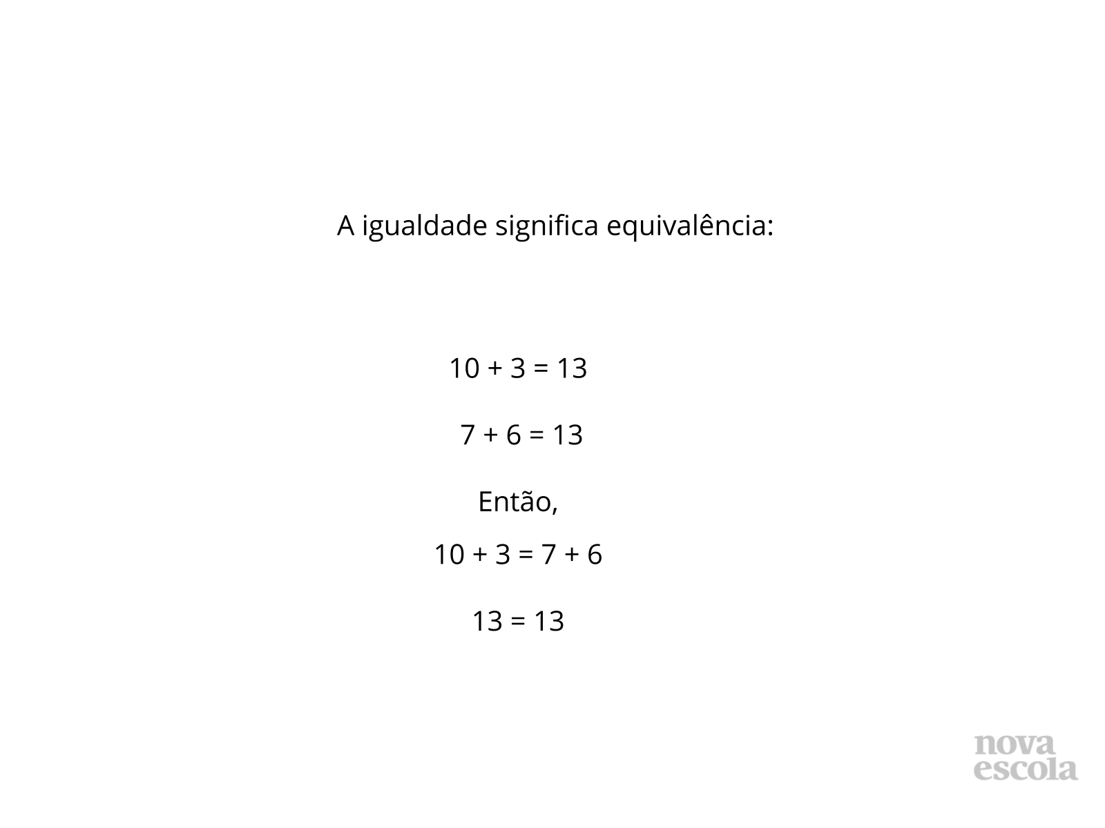Igualdade como equivalência - Planos de aula - 4º ano