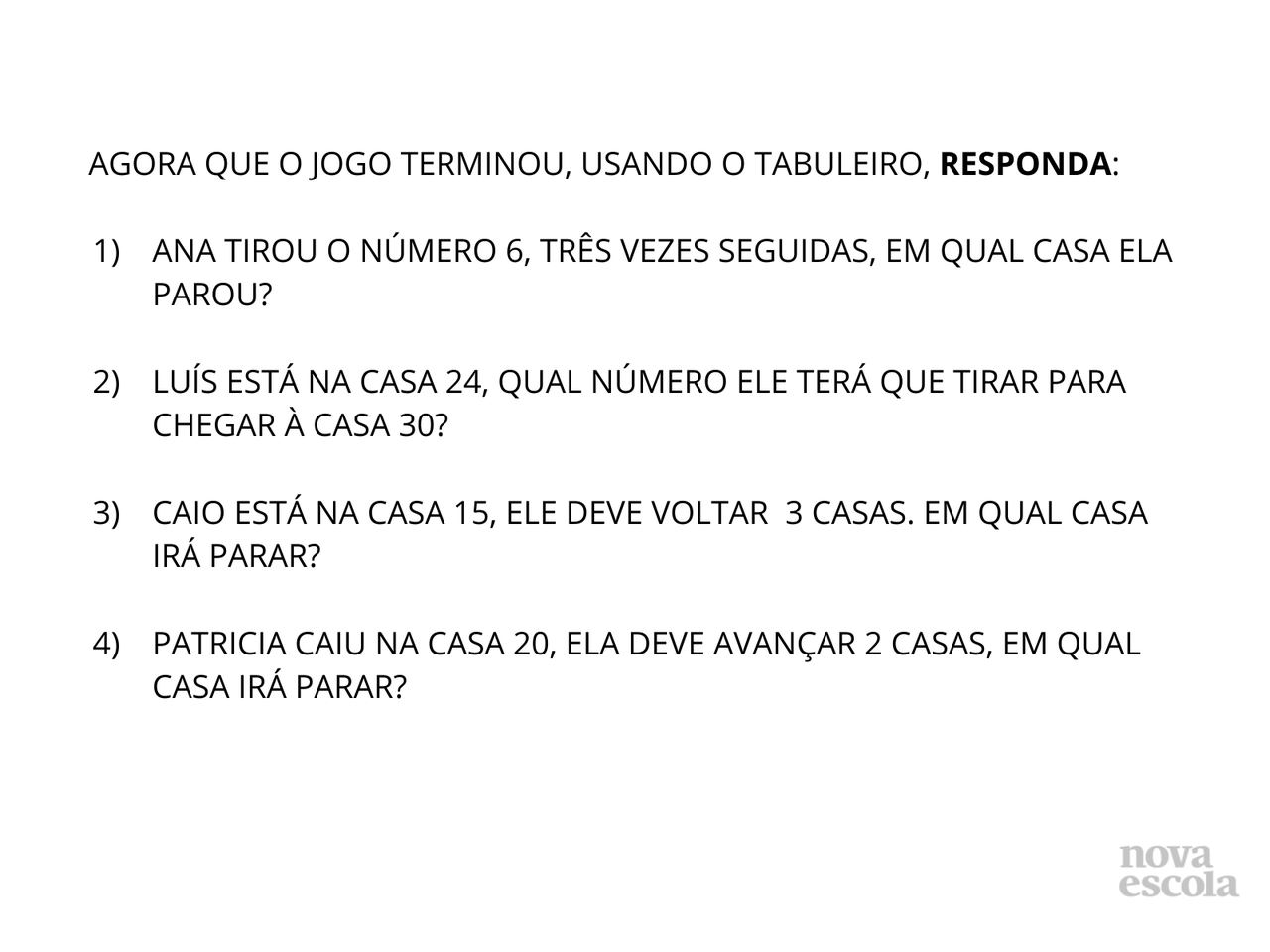 Jogo de trilha - Matemática Jogada