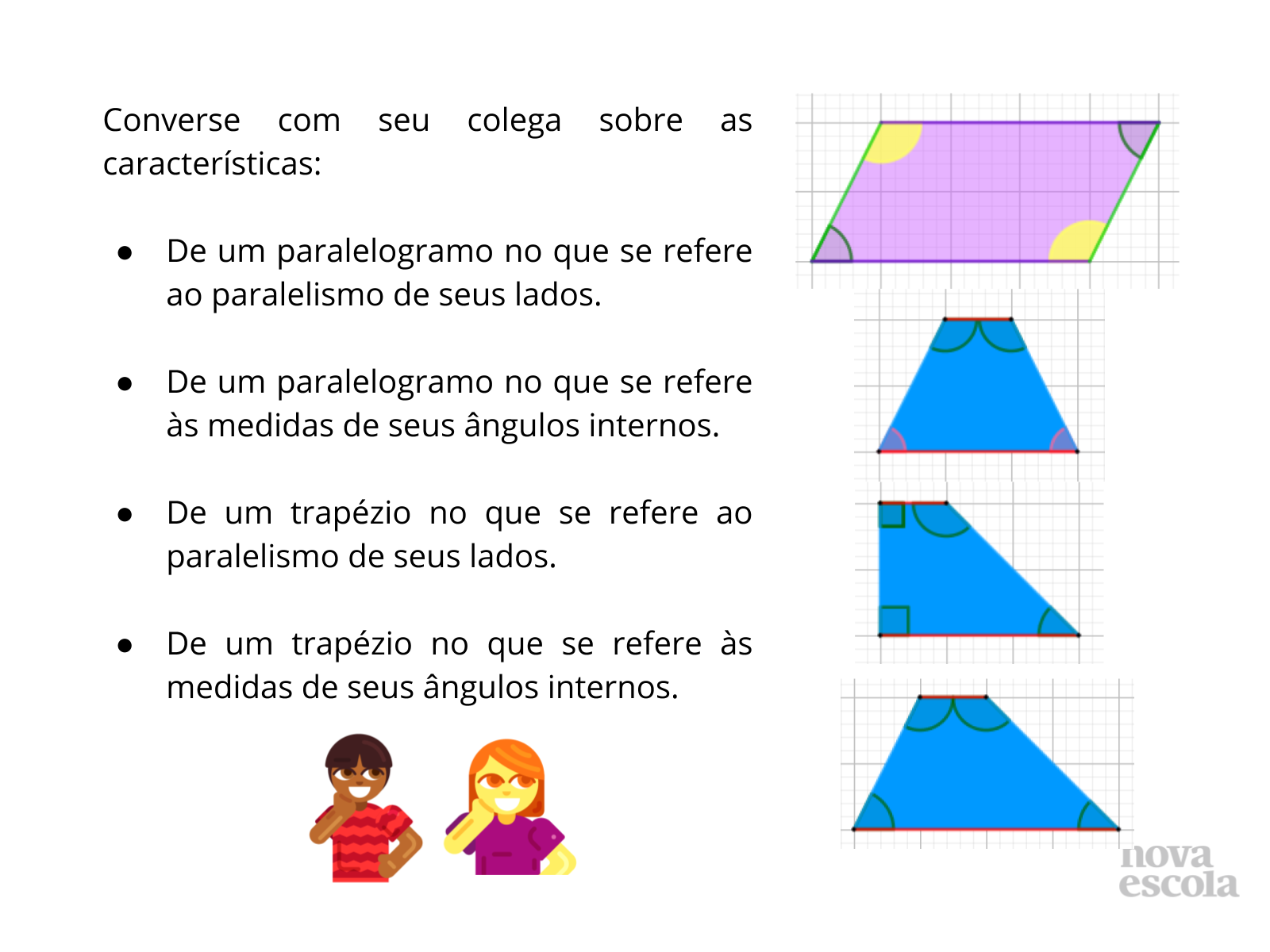 Identificando trapézios e paralelogramos: medida de ângulos e ...