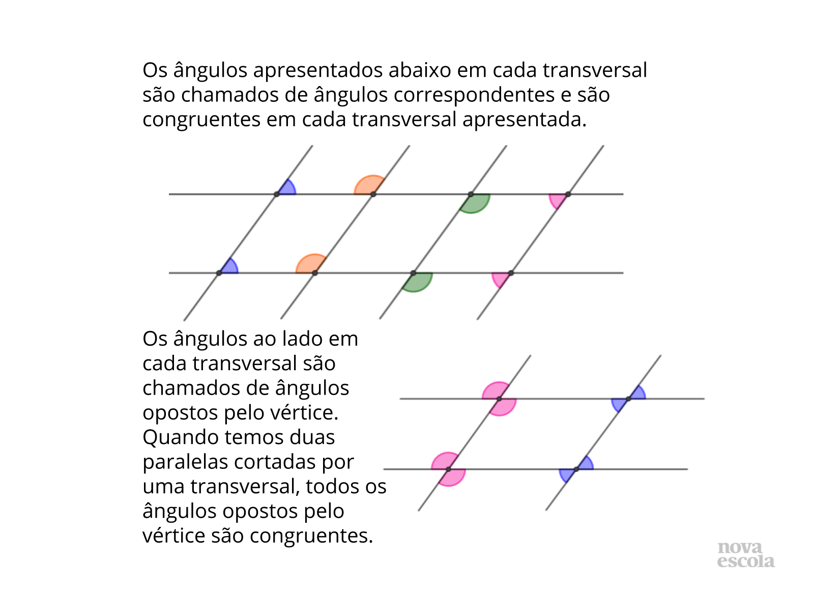 Congruência de ângulos formados por um feixe de retas paralelas e uma reta  transversal - Planos de aula - 7º ano