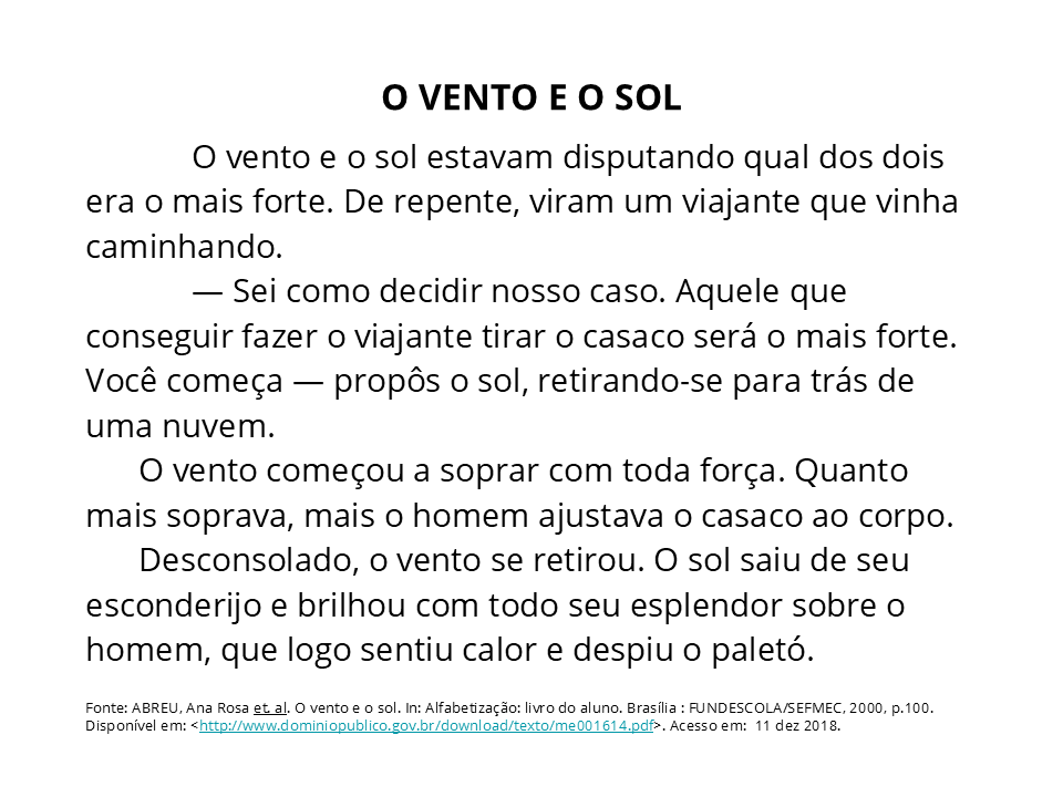 O vento e o sol