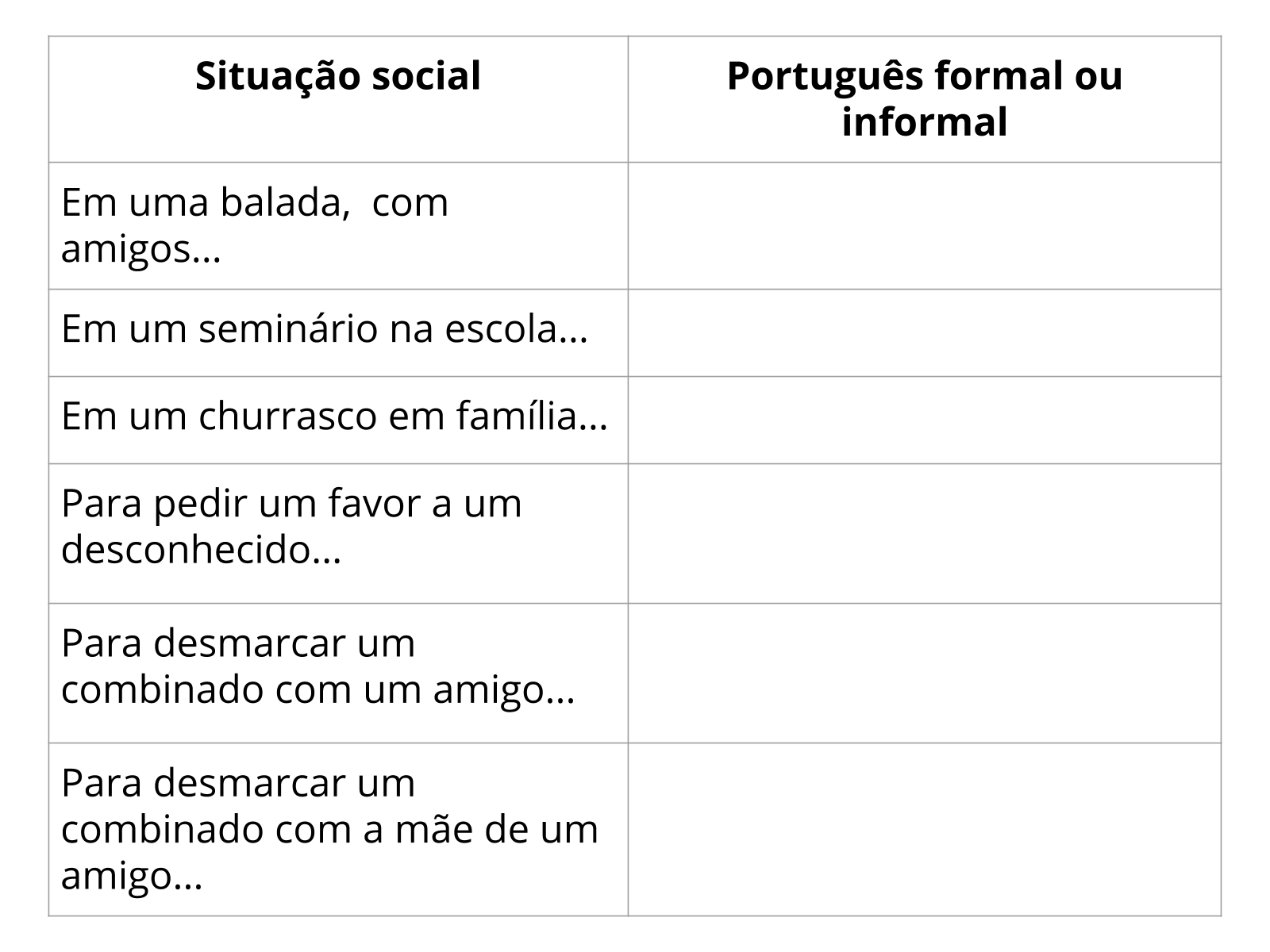 Atividades Sobre Linguagem Formal E Informal Linguagem Culta Ou Hot Sex Picture 0524