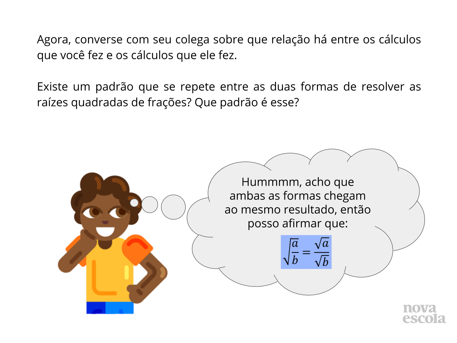Exemplo De Ligar Pares De Frações Para Formar Um Quadrado