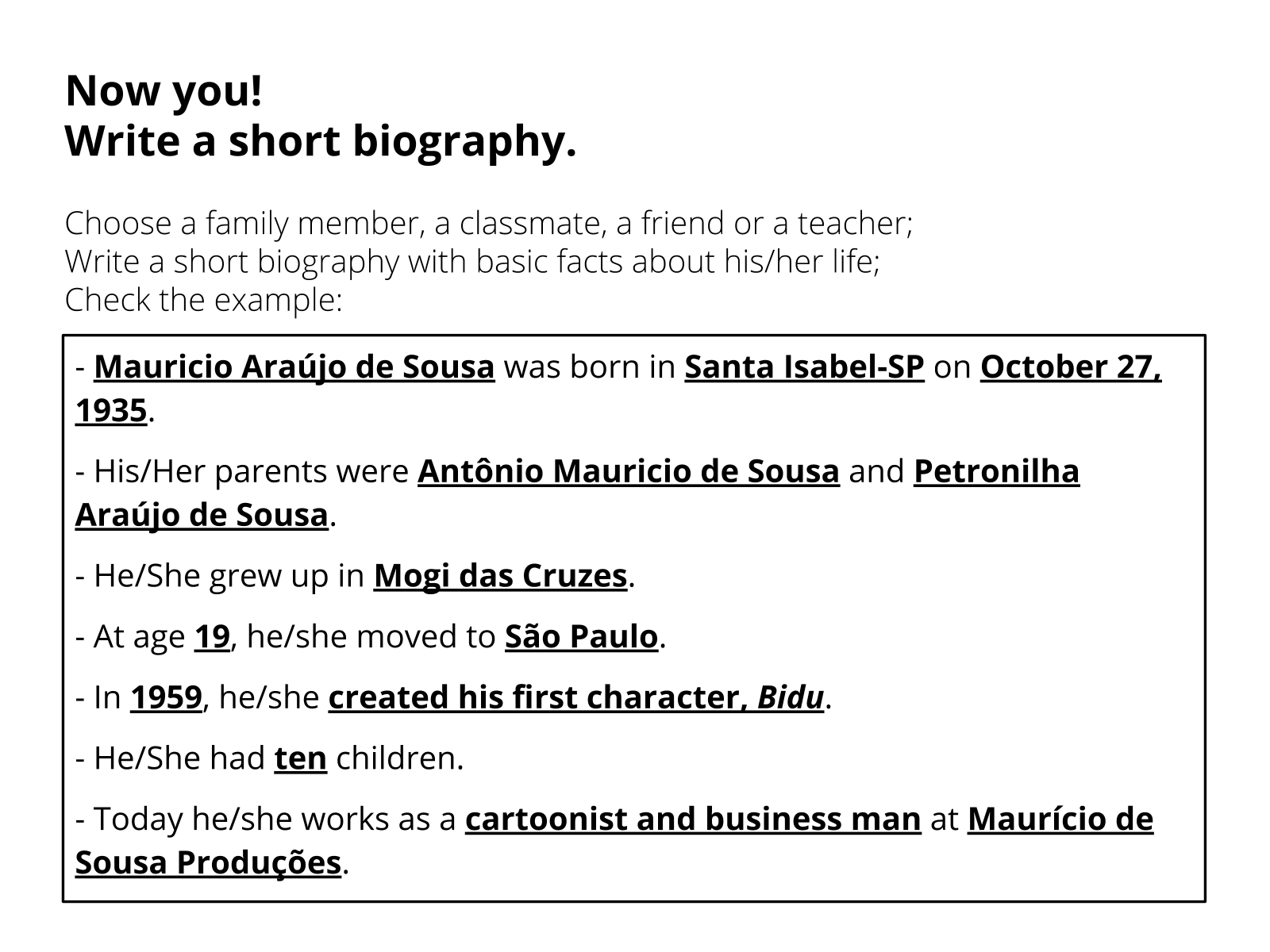 Plano de aula 6o ano Biografia