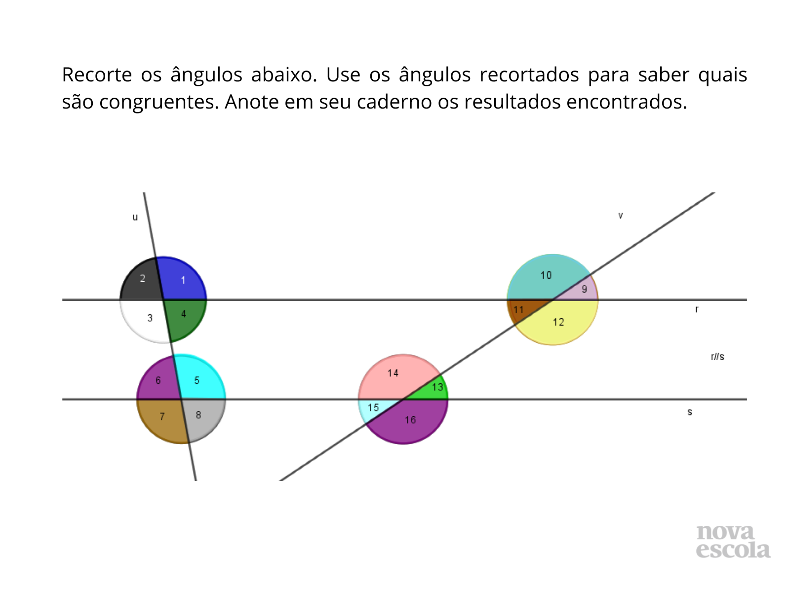 Congruência de ângulos formados por um feixe de retas paralelas e uma reta  transversal - Planos de aula - 7º ano