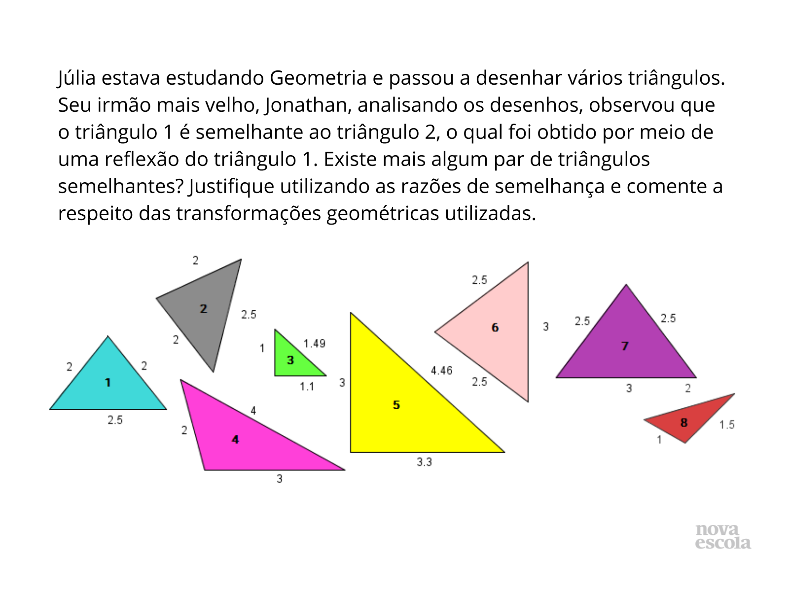 Explorando Triângulos Semelhantes - Planos de aula - 9º ano