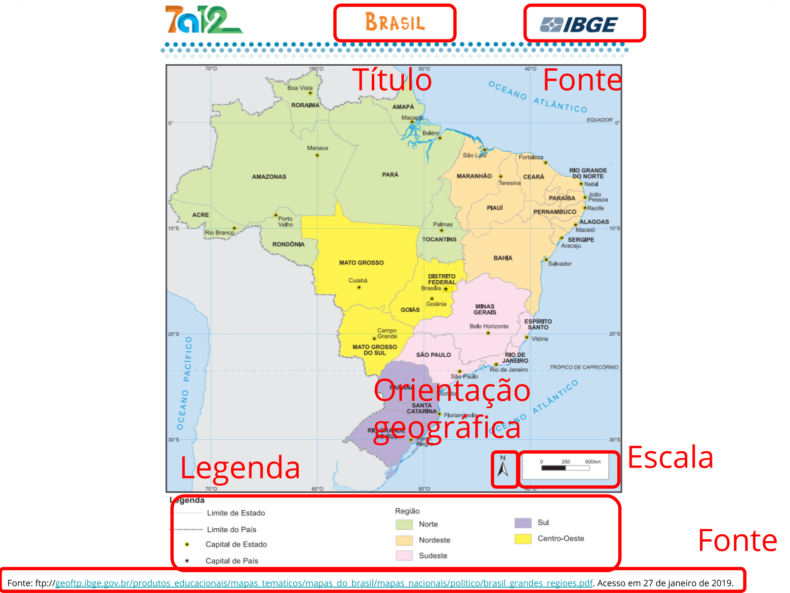 Elementos Cartográficos De Um Mapa Planos De Aula 6º Ano Geografia 3604