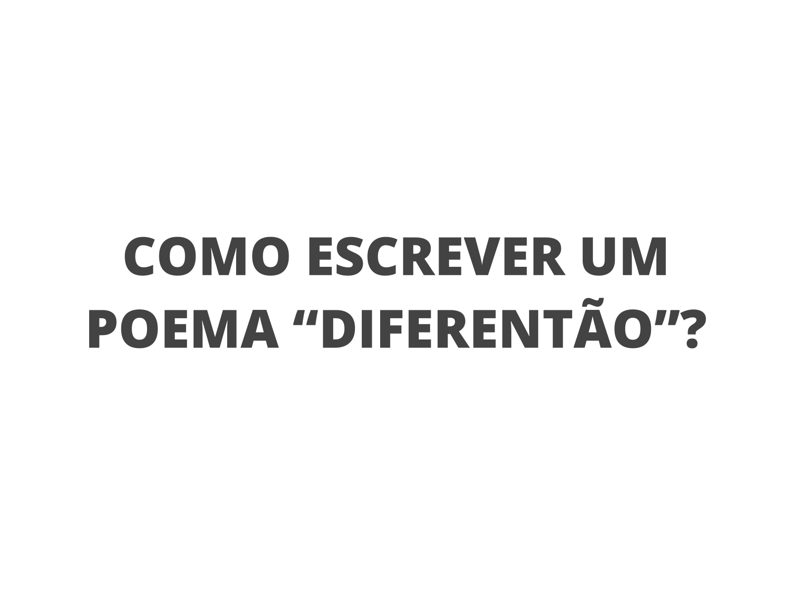 Uma das características deste poema, além da composição em versos e  estrofes, é A) a introdução sobre o 