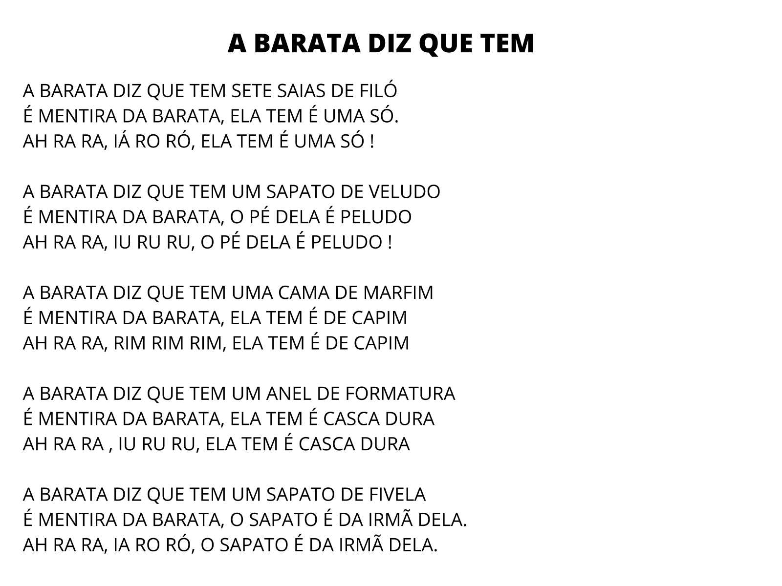 Plano de aula - 1º ano - Criando novas rimas