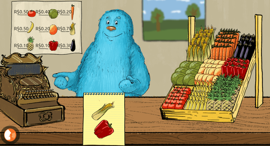 Monstro come fruta: jogo educativo