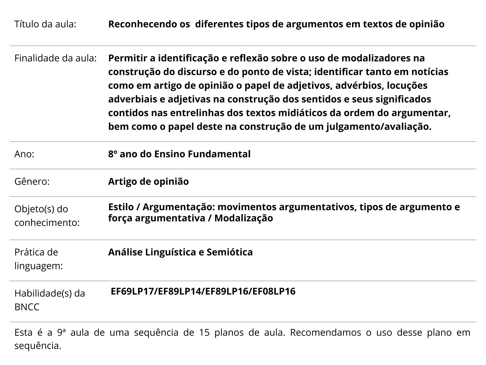 PDF) Um exemplo de análise e de argumentação em sintaxe