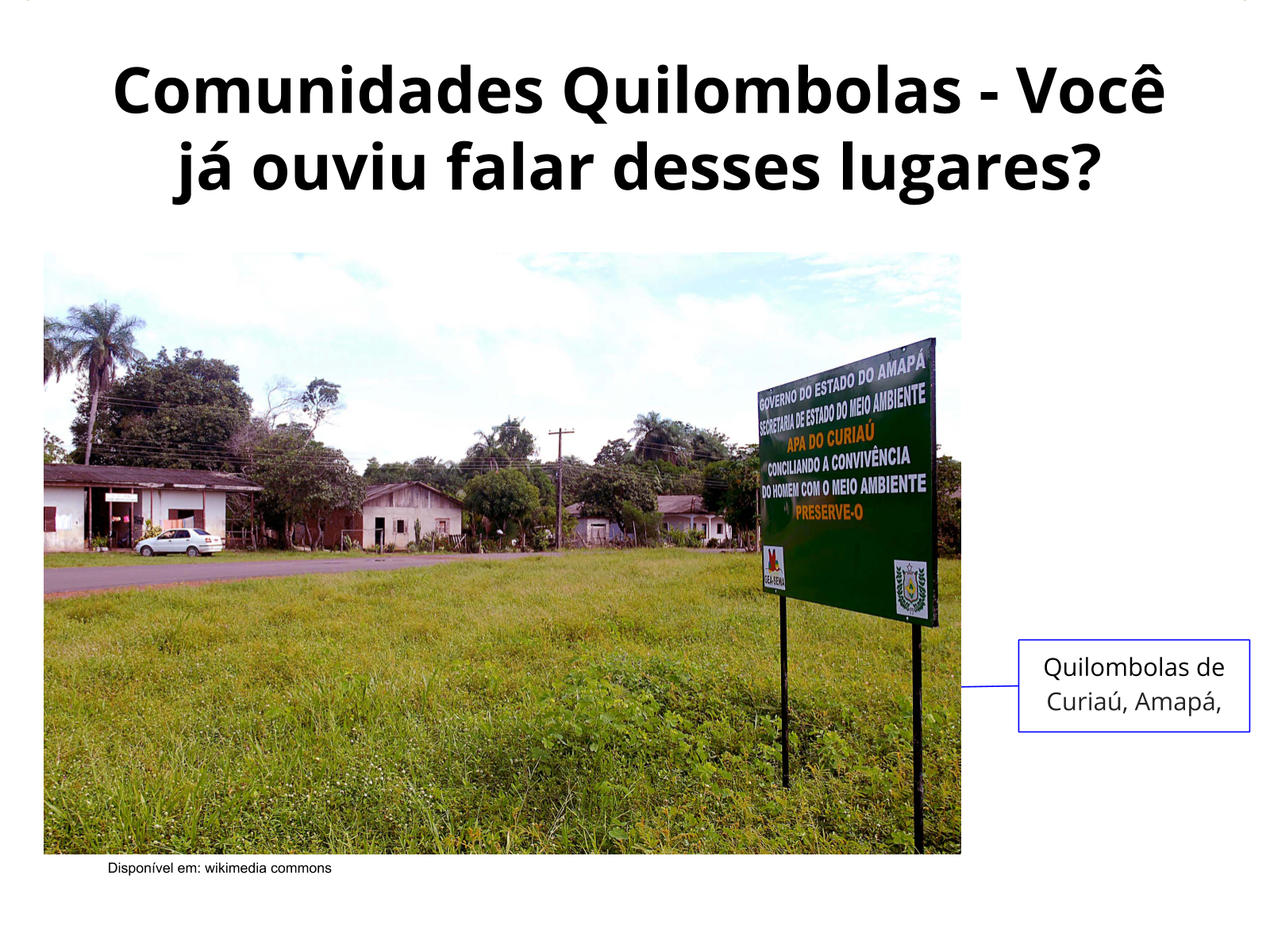 Plano de aula - 4º ano - As comunidades quilombolas e seus modos de ...