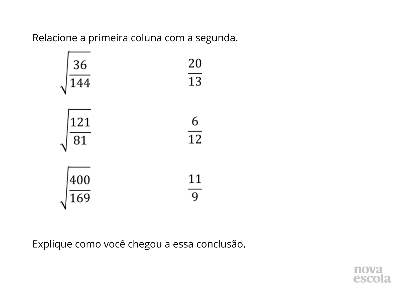 Raiz quadrada de frações - Planos de aulas - 8º ano