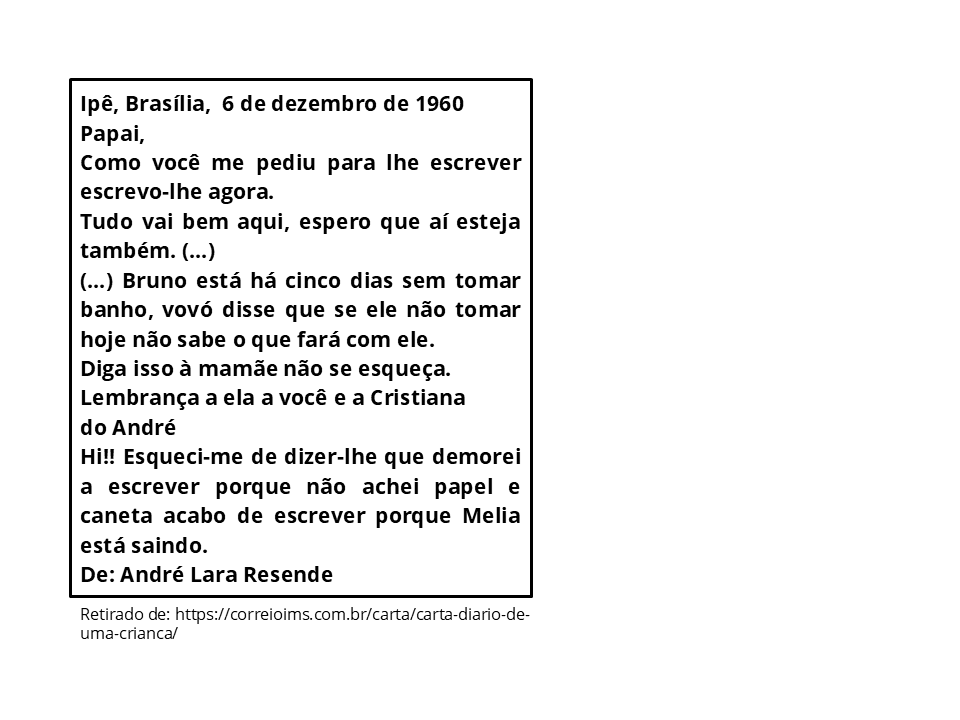 Ipê, Brasília, 6 de dezembro de 1960.